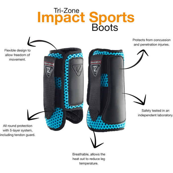2022 Equilibrium Tri-Zone Impact Sports Boots Hind EQB11 - White